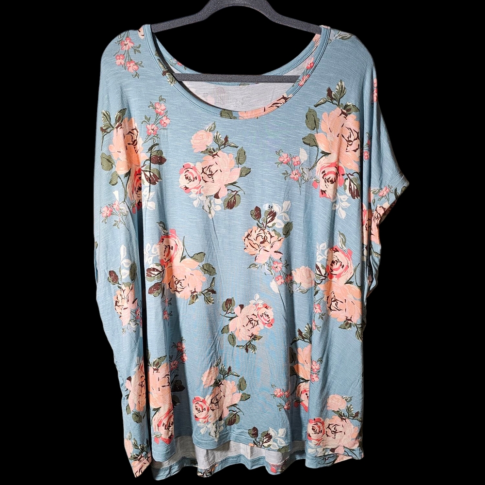 Floral Blue Women's Top